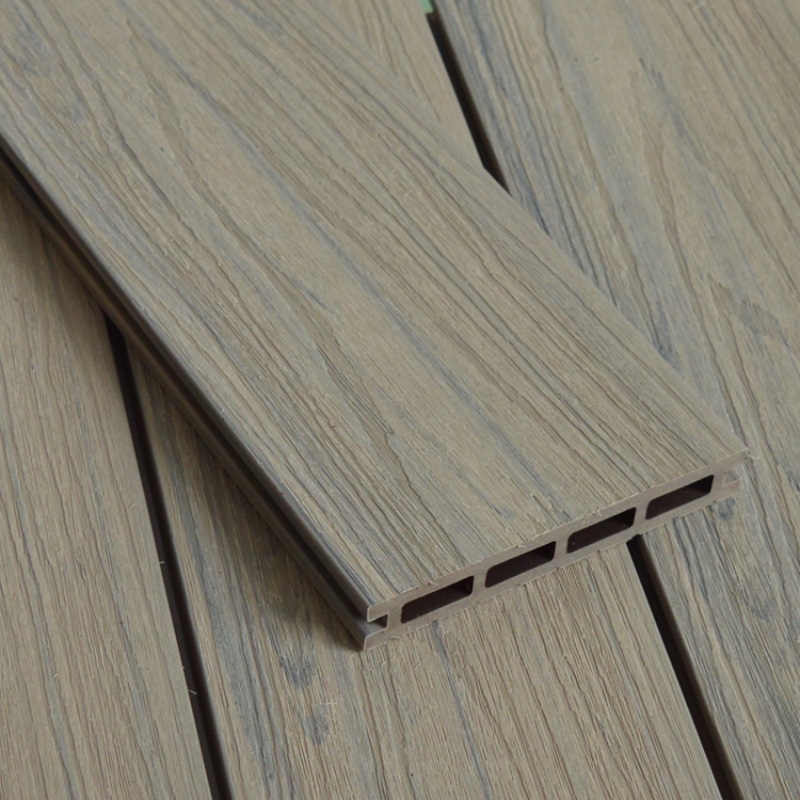 Low maintenance co-extruded wpc decking flooring