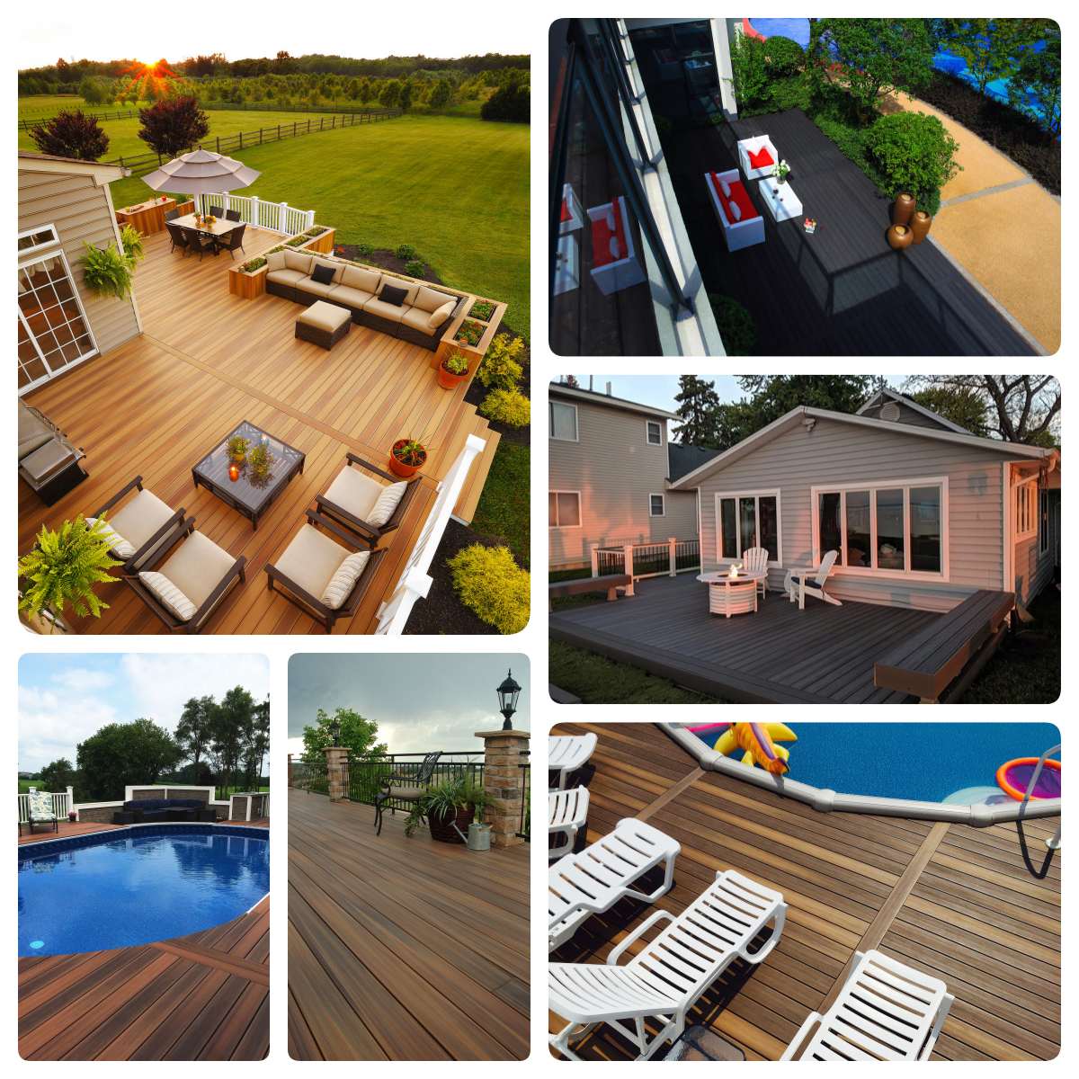 Mildew-resistant co-extruded wpc decking flooring